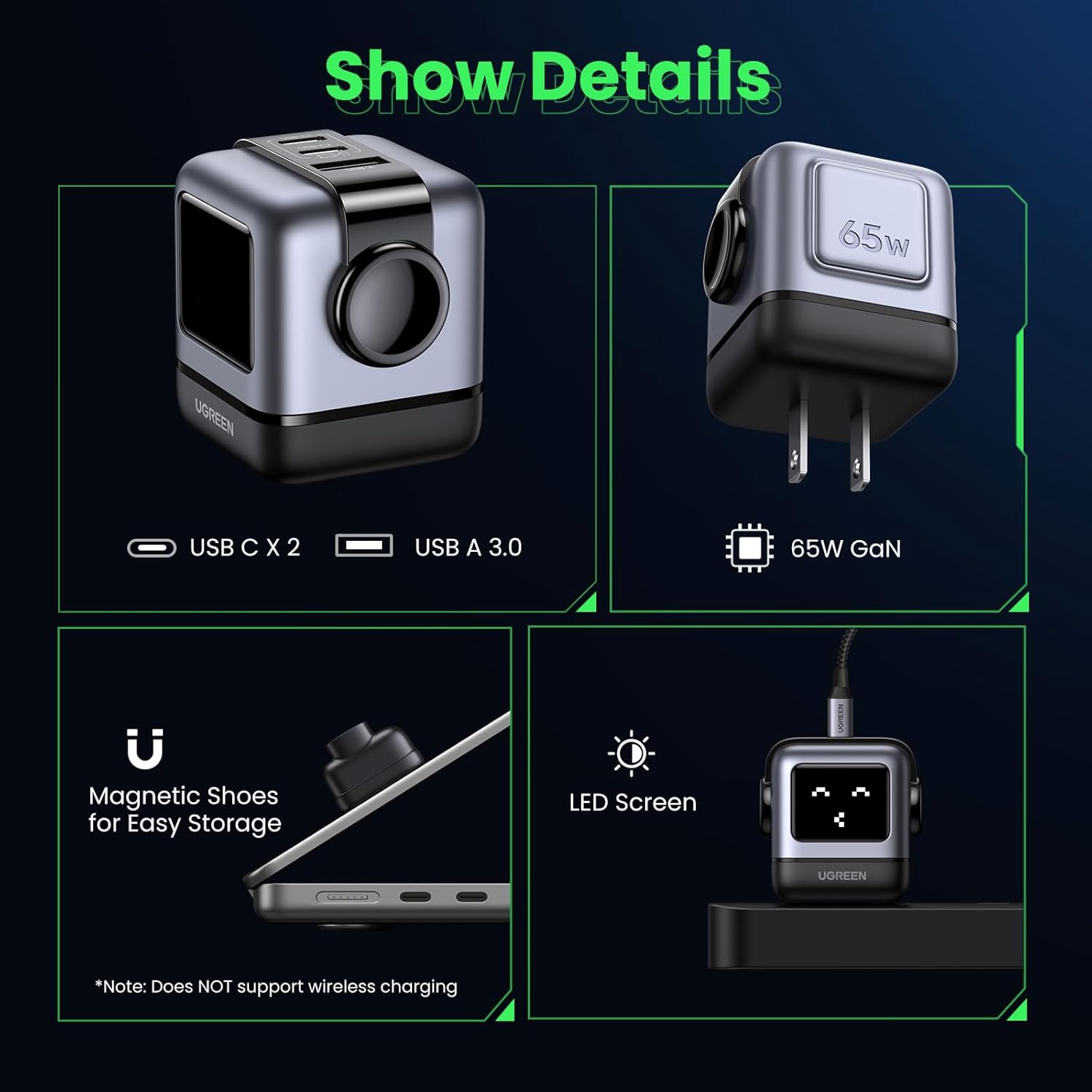  Ugreen Nexode 65W Robot GaN Charger